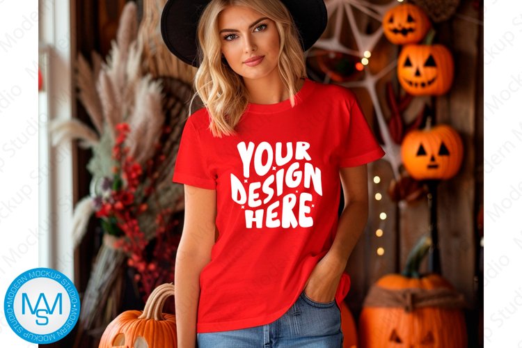 White Tshirt Mockup Image 12