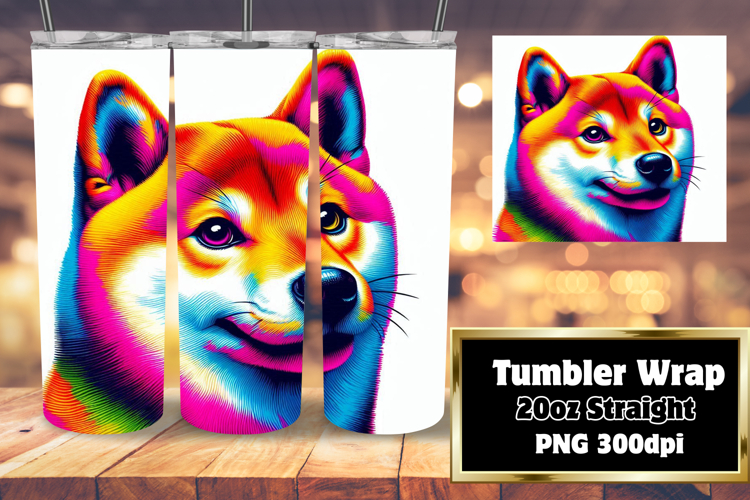 DYNAMIC 20oz Tumbler Template for Personalization , Dog