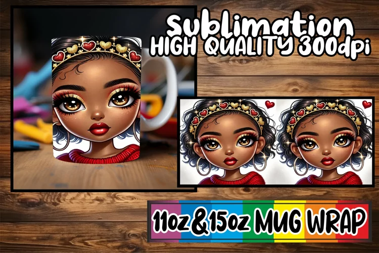 Bright outlooks 11oz 15oz sublimation wrap, Love Girl