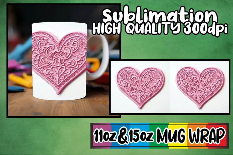 3D Embroidered Heartful Valentine Mug - 11oz/15oz