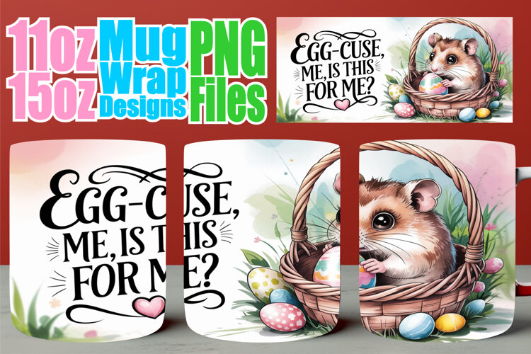 Pure joy sublimation mug wrap, Easter example image 1