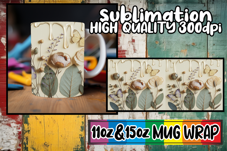 Radiant adventures 11oz 15oz sublimation wrap, 3D Flowers