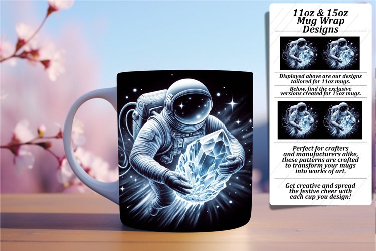 Enchanting 15oz Mug Wrap Png Template , Astronaut