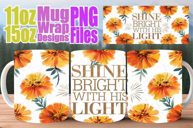 Inspired thoughts 11oz 15oz mug wrap, Christian