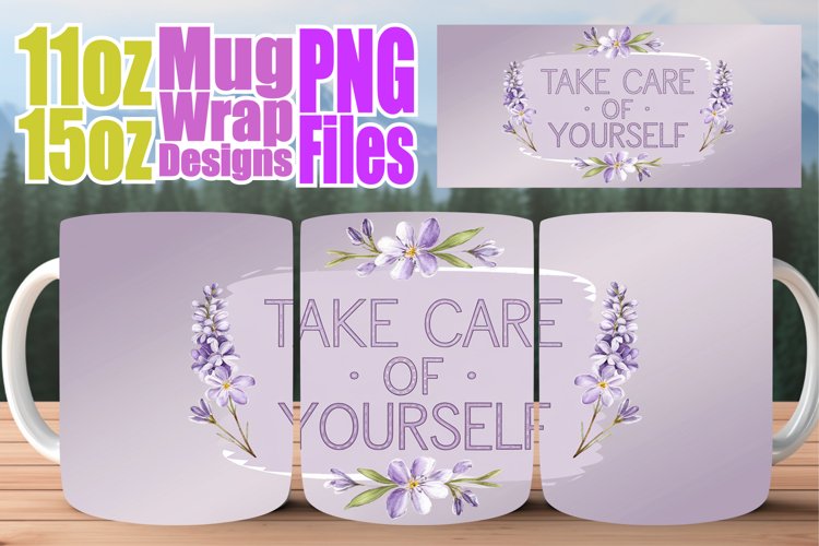 Joyful heart sublimation mug wrap, Quote example image 1