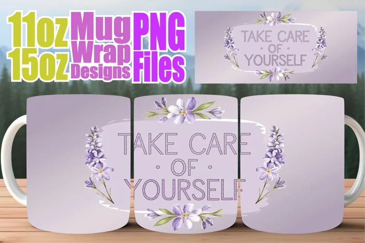 Joyful heart sublimation mug wrap, Quote