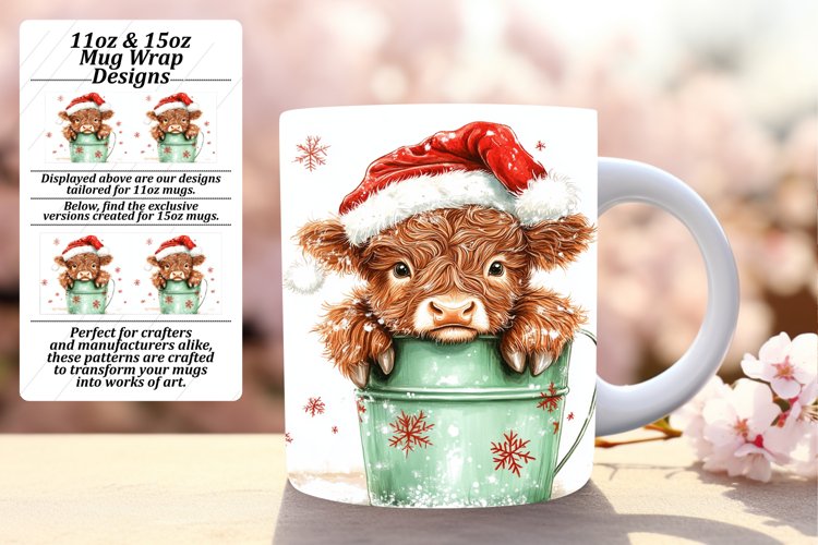 Inspiring 15oz Mug Wrap Png Template , Christmas