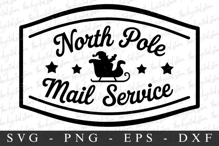 North Pole Air Mail Svg | Christmas svg example image 1