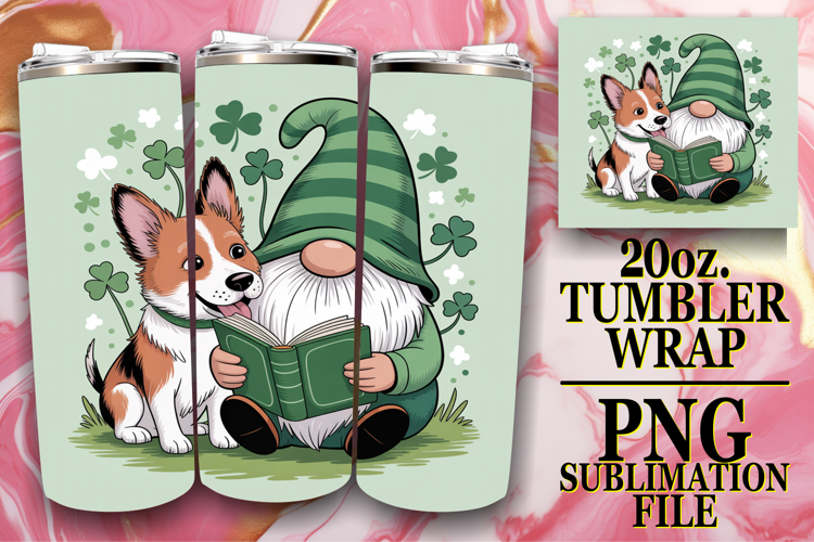 Vibrant Thoughts 20oz tumbler wrap, St Patricks