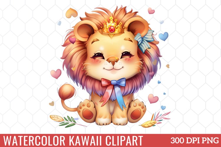 Watercolor Kawaii Clipart