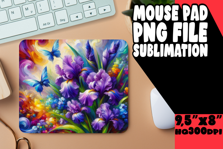 Bright Mouse Pad Design Sublimation, Flowers
