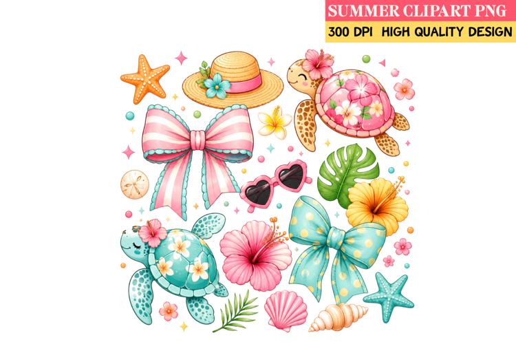 Summer Whimsical Clipart,Summer png,Beach Sublimation png