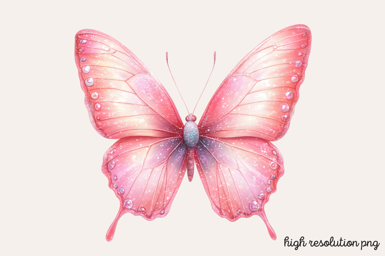 Pink Butterfly Clipart Image 10
