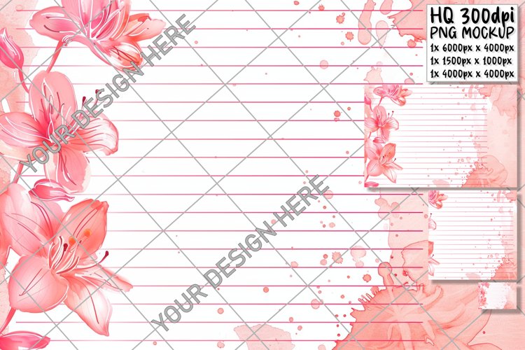 Petal Pages: Notebook with Flower Detail example image 1