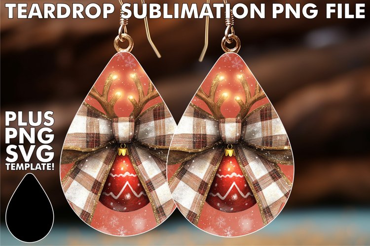 Playful TEARDROP Earrings Art Ideas, Christmas Bow