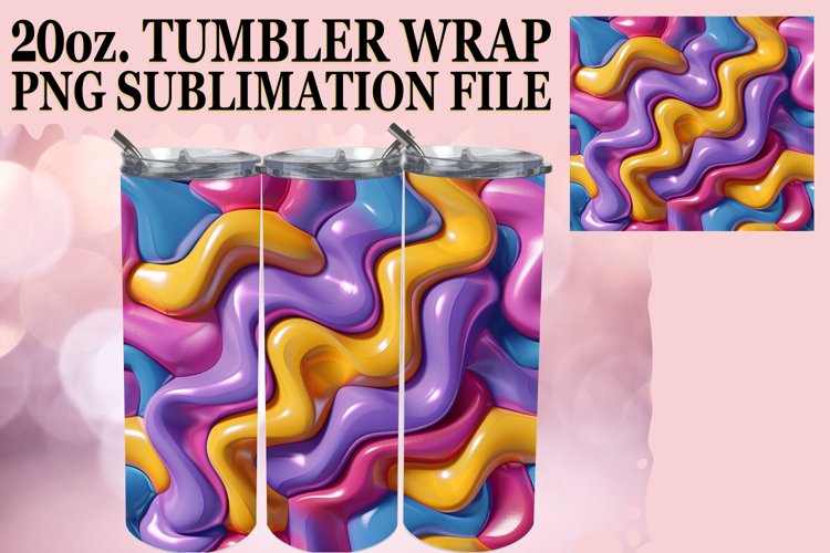 Colorful Inflated Pattern Tumbler Wrap Assortment example image 1