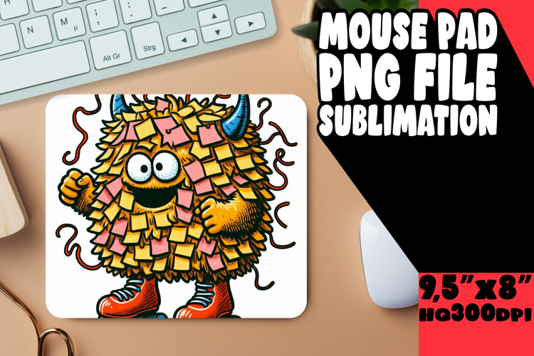 Unique Mouse Pad Sublimation Magic, Monster