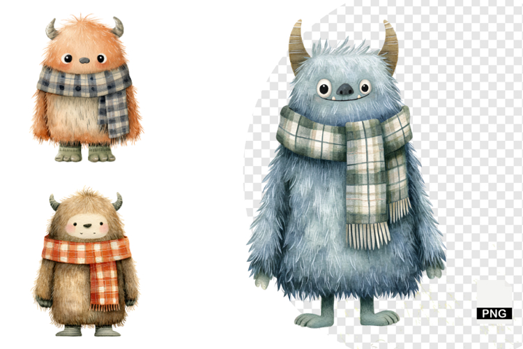 Cute Halloween Monsters Clipart