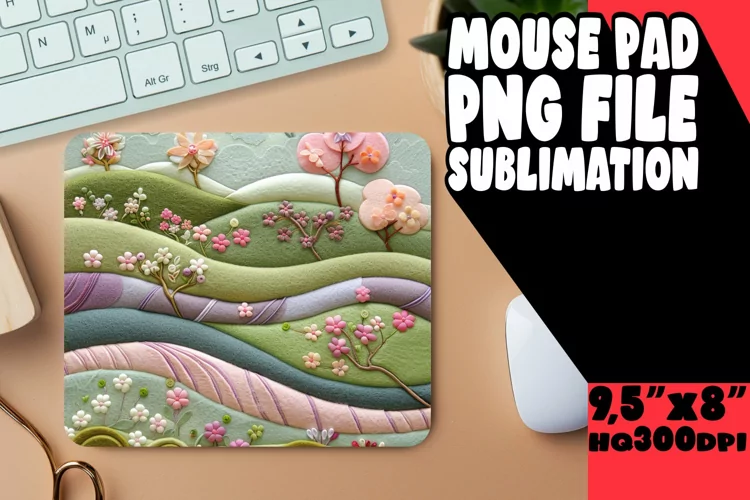 Fresh 3D Summer Landscape Mouse Pad