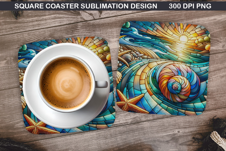 Summer Coaster Sublimation, Summer Coaster PNG Design
