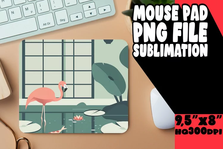 Tropical Tranquility Flamingo Mouse Pads