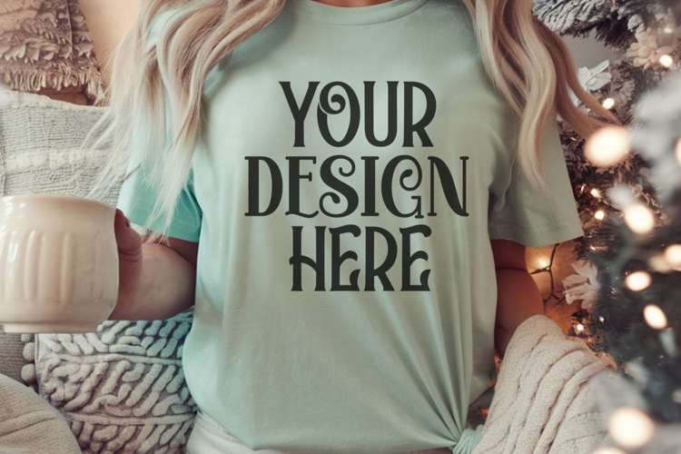 Bay Comfort Colors 1717 Christmas Mockup, CC 1717