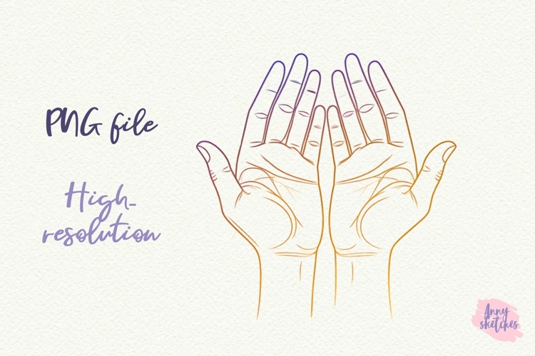 Open Hands Sacred Geometry Clipart Sublimation PNG