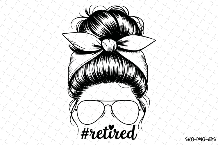 Messy Bun Silhouette Image 7