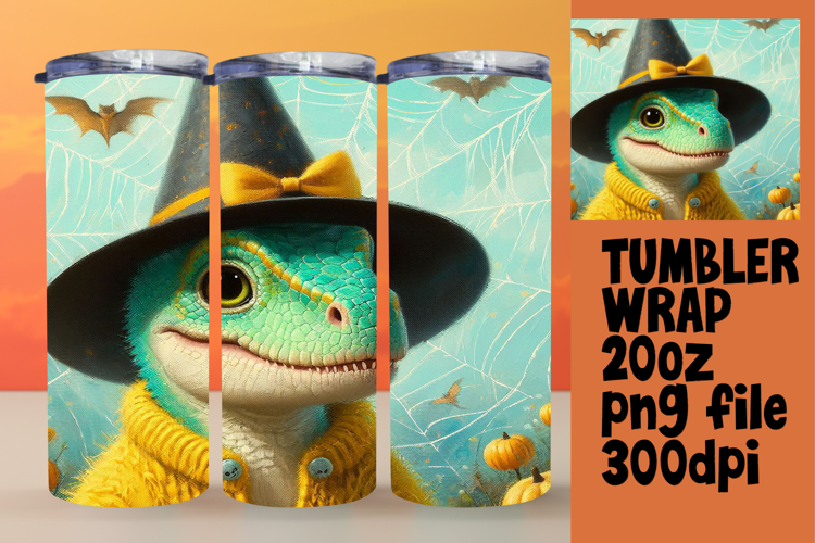20oz Tumbler Graphics for Every Style , Halloween Dino