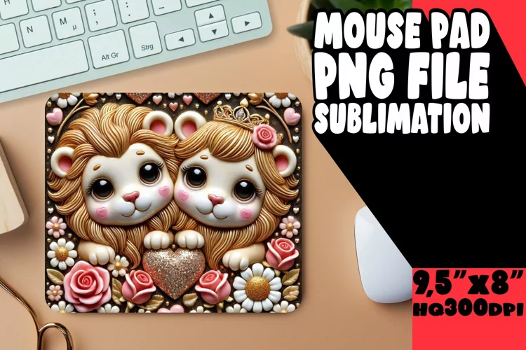 Enchanted Mouse Mat Sublimation, Cupid