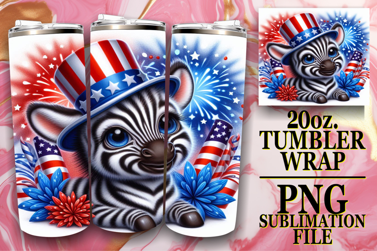 Bright Reflections 20oz tumbler wrap, USA Animals