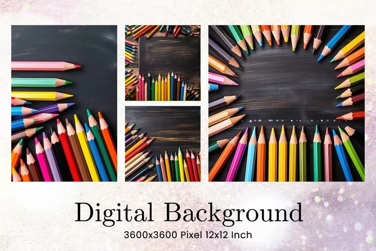 Colored Pencils Background Teacher School Blank Wallpaper