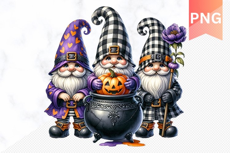 Halloween Gnome Sublimation - Clipart PNG Design