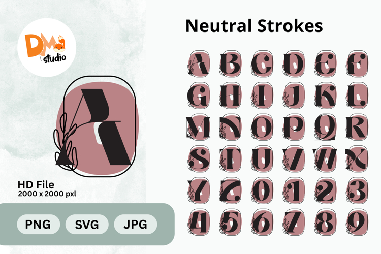 Neutral Strokes Monogram