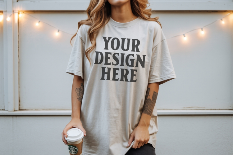 Christmas Comfort Colors 1717 Ivory TShirt Mockup, CC 1717