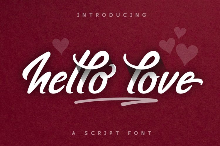 hello love - dynamic script font example image 1