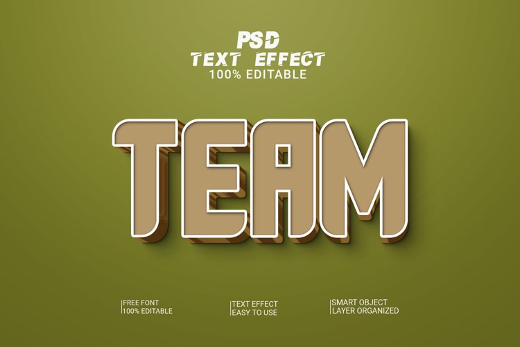 Team text effect style