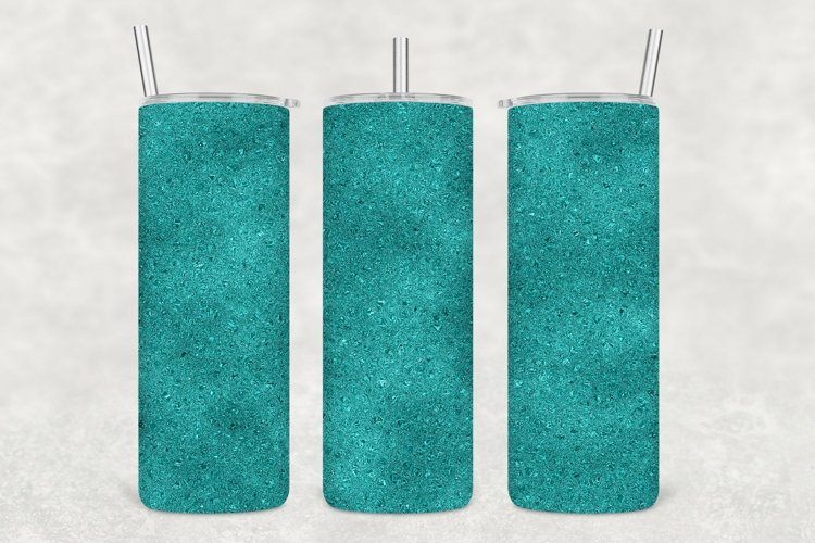 Cyan Glitter Tumbler Wrap Sublimation