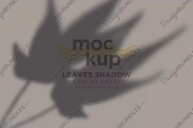 Maple Leaves Shadow Overlay Effect Mockup