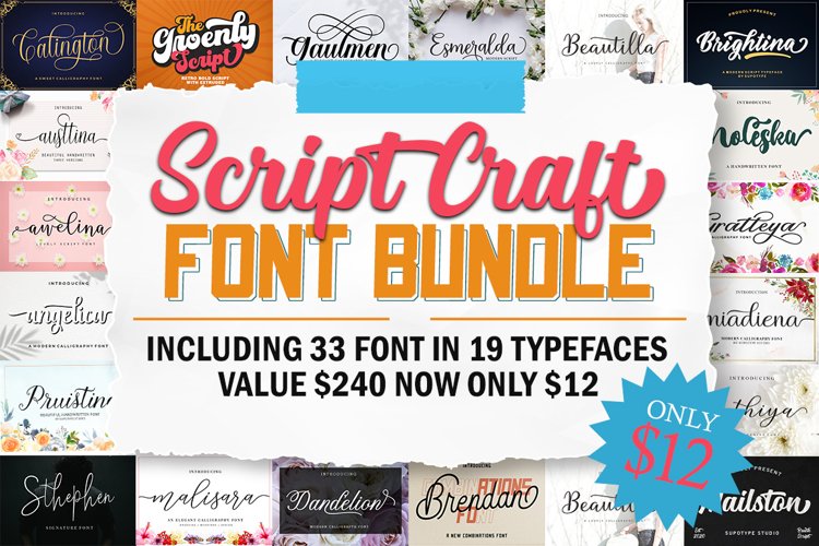 Script Craft Font Bundle example image 1