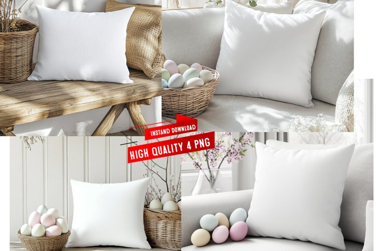 Pillow Mocku |Spring Pillow Mockup | Floral Cushion Mockup