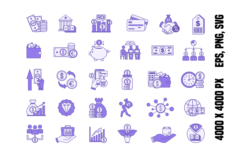 Colored Dollar Icons