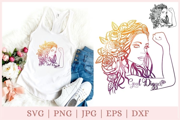 Goal digger svg, girl boss svg, woman svg example image 1