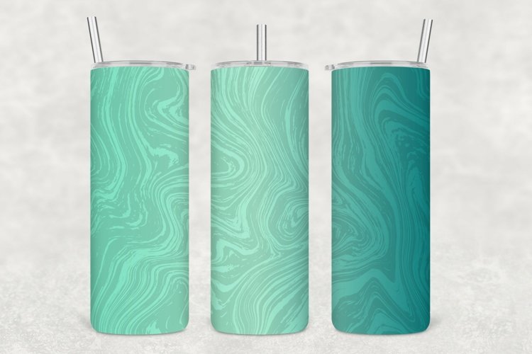 Cyan Marble Tumbler Wrap Sublimation
