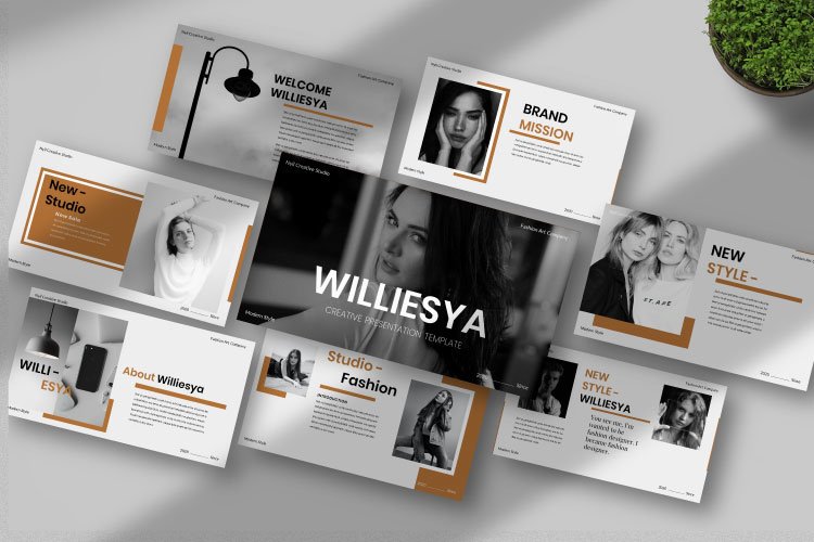 Williesya Creative Powerpoint Template example image 1