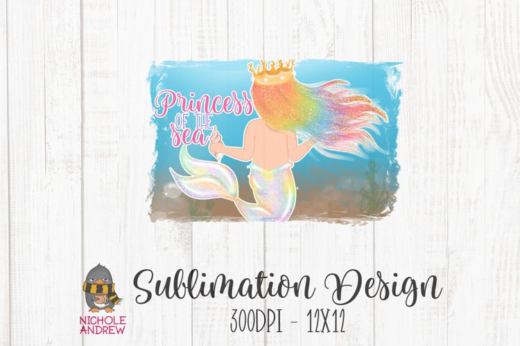 Princess Of The Sea Sublimation Design example image 1