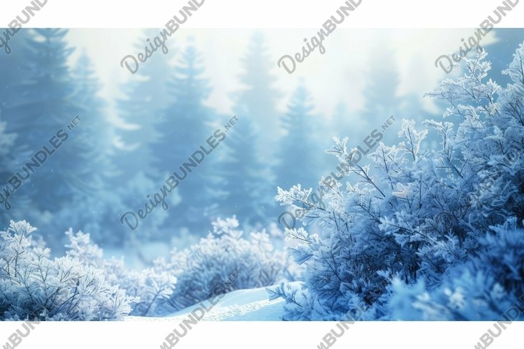 frost blue snowy background example image 1