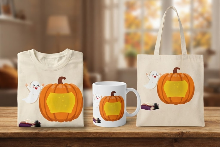 Halloween Ghost Pumpkin PNG | Spooky School Clipart
