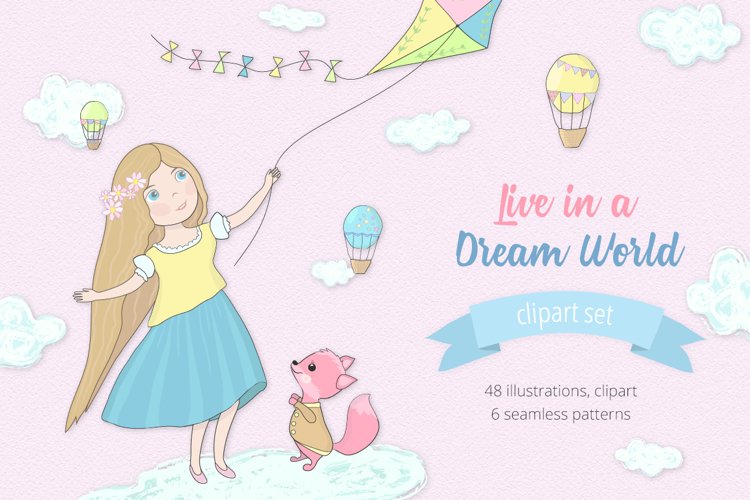 Live in a Dream World Illustration Set example image 1