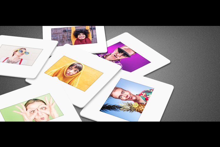 Photo Slide Pile Mockup Template example image 1